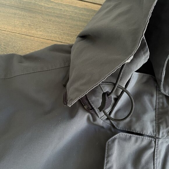 Eddie Bauer Ebtek Jacket w/Hood Gray & Black Breathable Cinch Waist Medium (E8) - Picture 4 of 10